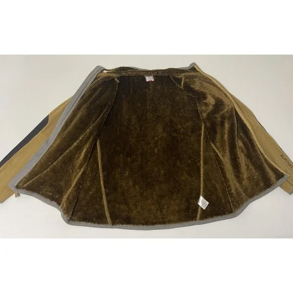 Burton AK Fleece Jacket Mens XL Brown Black Full Zip Outdoor Technical Layer‎